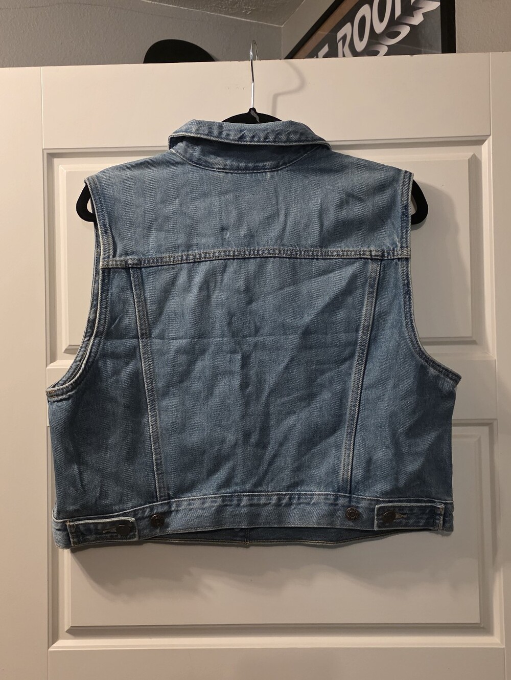 Levi's Women's Cotton Sleeveless Trucker Jacket Size XL - Picture 4 of 6